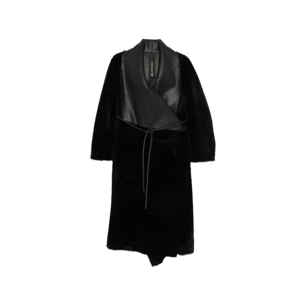Blancha Black Coats - Leather Coats Women